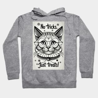 Halloween cute cat 'no tricks just treats!' Hoodie